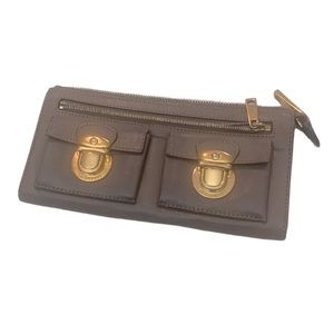 Marc Jacobs, Zip wallet with buckles, taupe